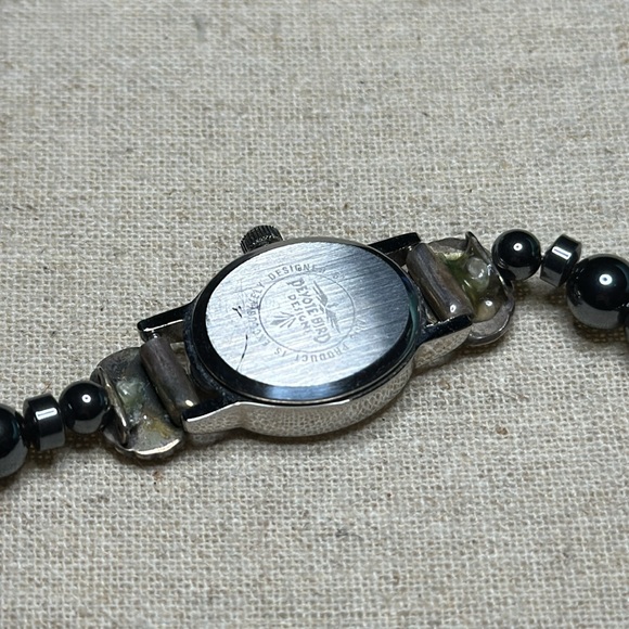 Peyote Bird Santa Fe Beaded Single Strand Silver Watch - AS IS No Battery - Picture 5 of 6